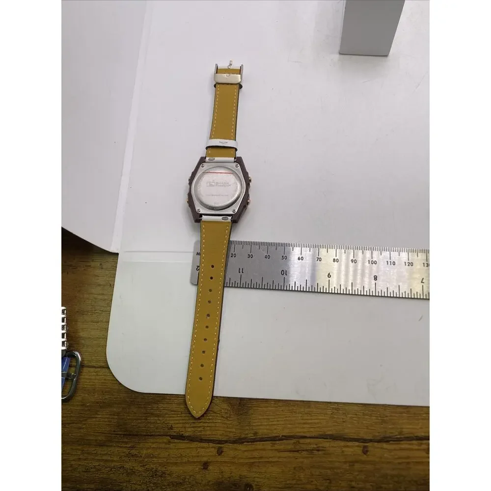 Freestyle Shark Rosegold Rhinestone White Leather Band Surfing Watch New Battery